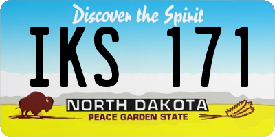 ND license plate IKS171