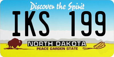 ND license plate IKS199