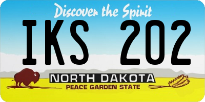 ND license plate IKS202