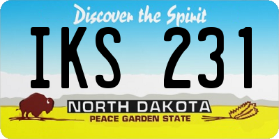 ND license plate IKS231