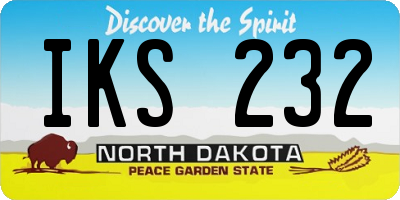ND license plate IKS232