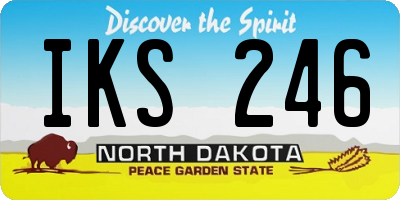 ND license plate IKS246