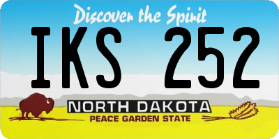 ND license plate IKS252