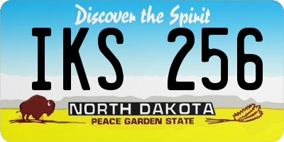 ND license plate IKS256