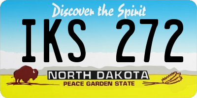 ND license plate IKS272