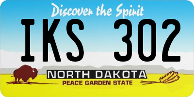 ND license plate IKS302