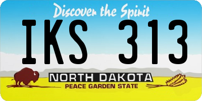 ND license plate IKS313