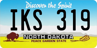 ND license plate IKS319