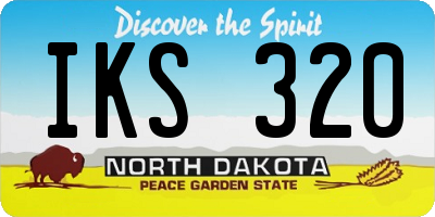 ND license plate IKS320