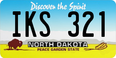 ND license plate IKS321
