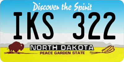 ND license plate IKS322