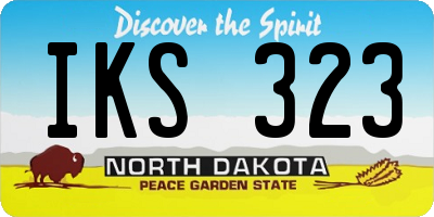 ND license plate IKS323