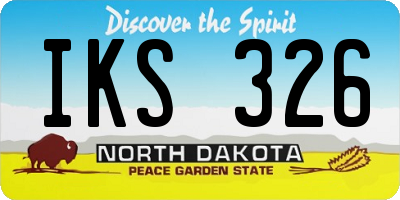 ND license plate IKS326