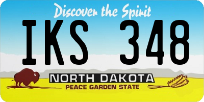 ND license plate IKS348