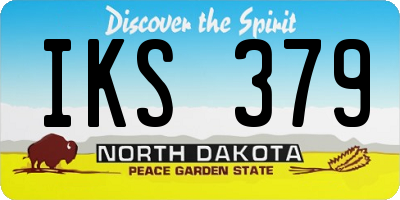 ND license plate IKS379