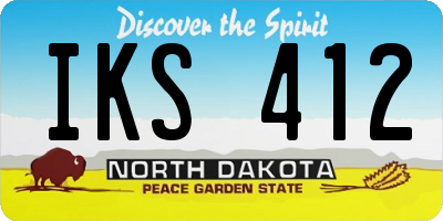 ND license plate IKS412