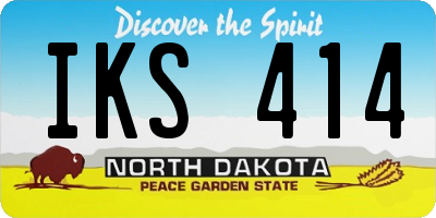 ND license plate IKS414