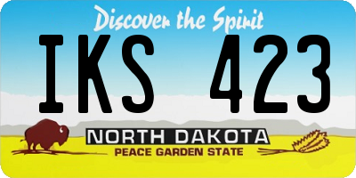 ND license plate IKS423