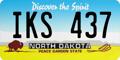 ND license plate IKS437