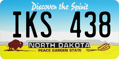 ND license plate IKS438