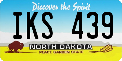 ND license plate IKS439