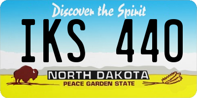 ND license plate IKS440
