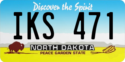 ND license plate IKS471