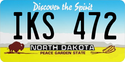 ND license plate IKS472