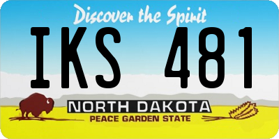 ND license plate IKS481