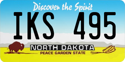 ND license plate IKS495