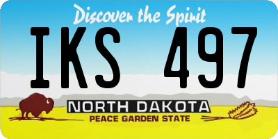 ND license plate IKS497