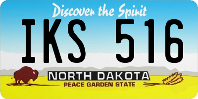 ND license plate IKS516