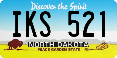 ND license plate IKS521