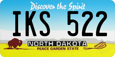 ND license plate IKS522