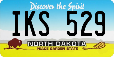 ND license plate IKS529