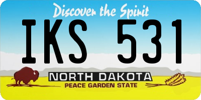 ND license plate IKS531