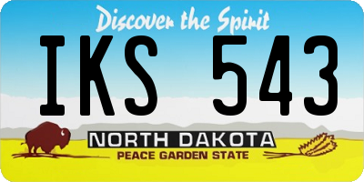ND license plate IKS543