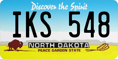 ND license plate IKS548