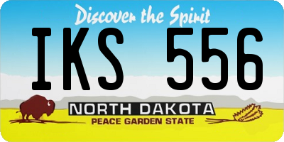 ND license plate IKS556