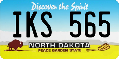 ND license plate IKS565