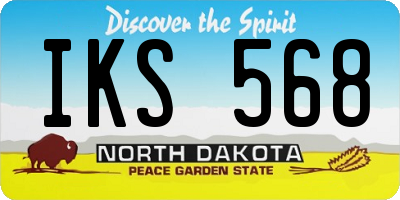 ND license plate IKS568