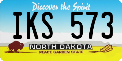 ND license plate IKS573