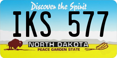 ND license plate IKS577