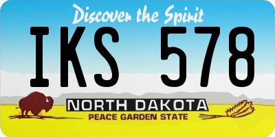ND license plate IKS578