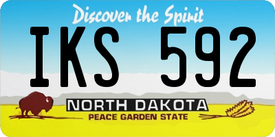 ND license plate IKS592