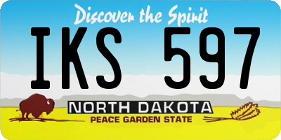 ND license plate IKS597