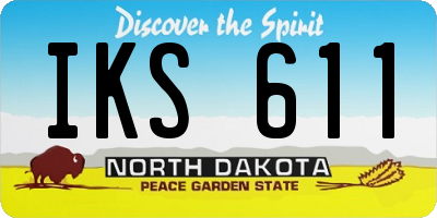ND license plate IKS611
