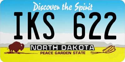 ND license plate IKS622