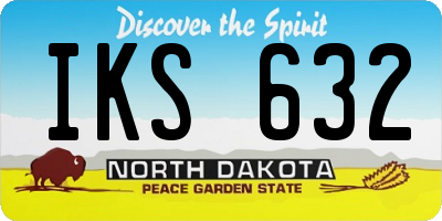 ND license plate IKS632