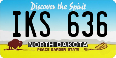 ND license plate IKS636